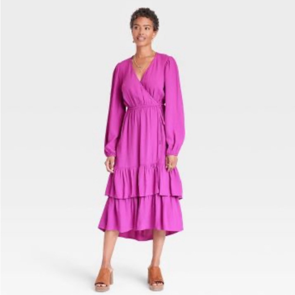 Knox Rose Raspberry Wrap Dress